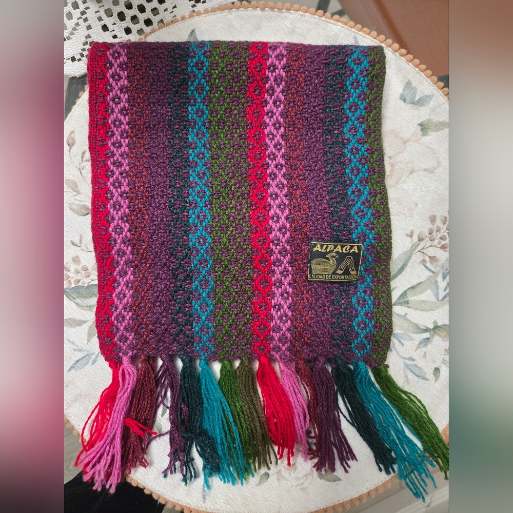 Colorful Alpaca Wool Scarf